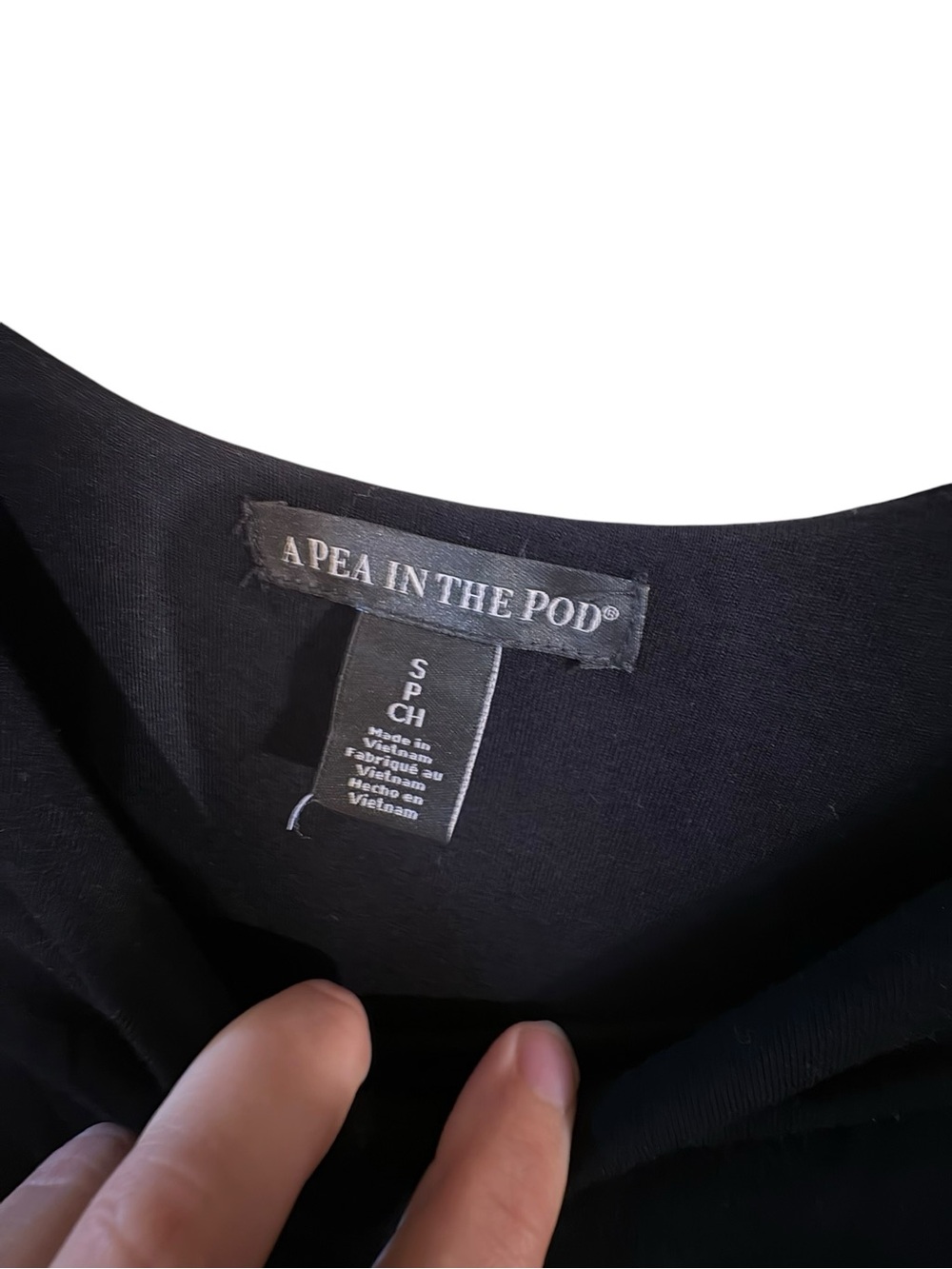 A Pea In The Pod Black Ruched Maternity Midi Maxi Dress Small - Picture 3 of 5